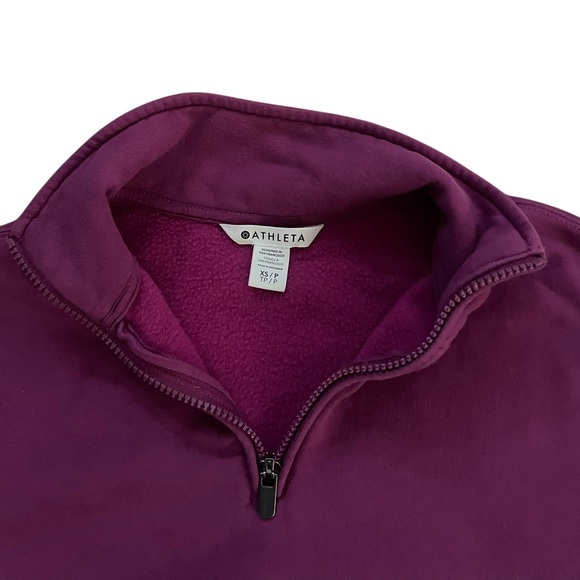 Athleta Purple Half-Zip Pullover Sweatshirt - Picture 7 of 14